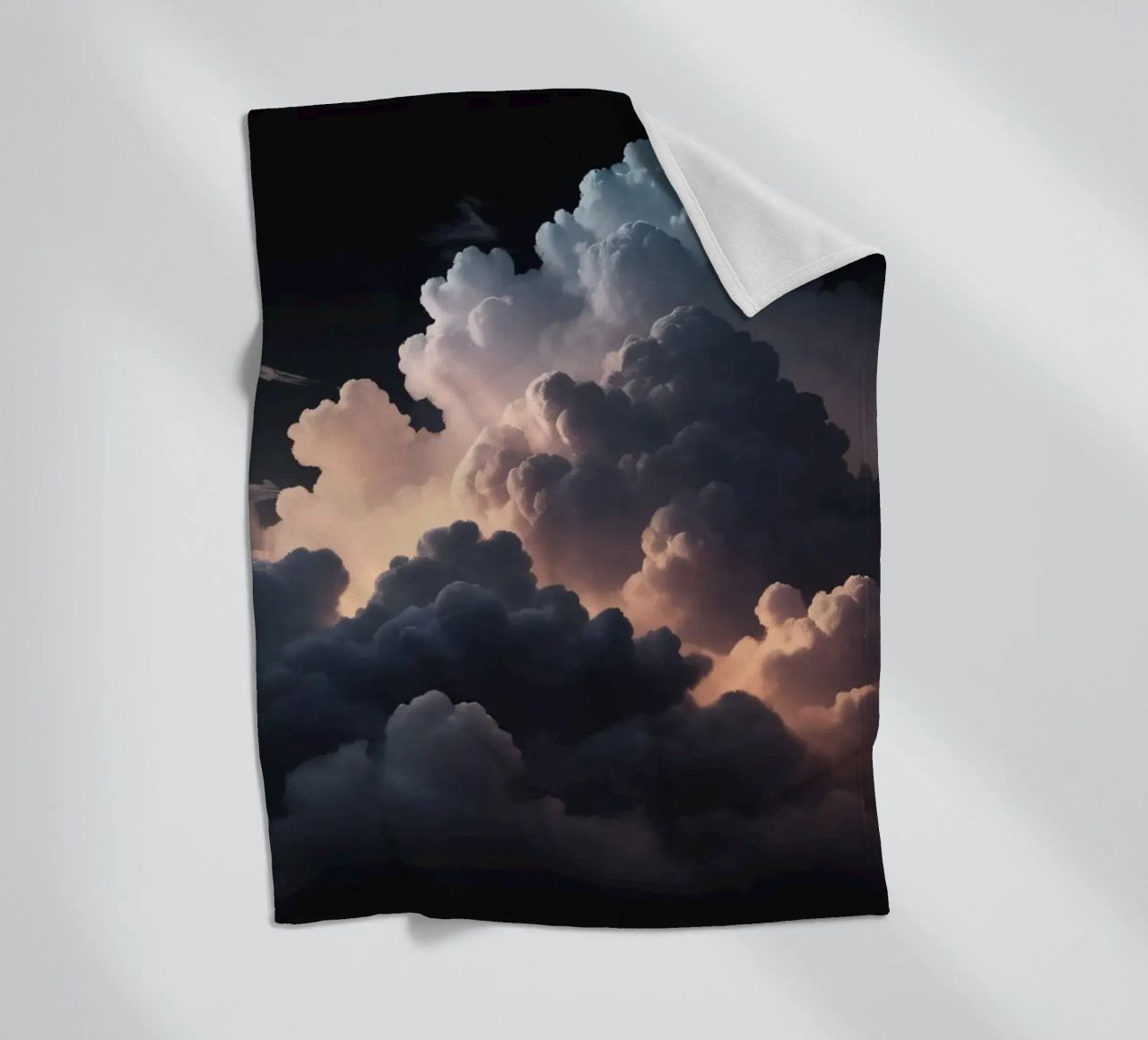 cloud formation creates a stunning abstract background fleece blanket by DesignDoodle