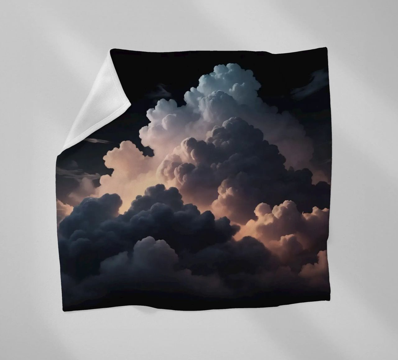cloud formation creates a stunning abstract background fleece blanket by DesignDoodle