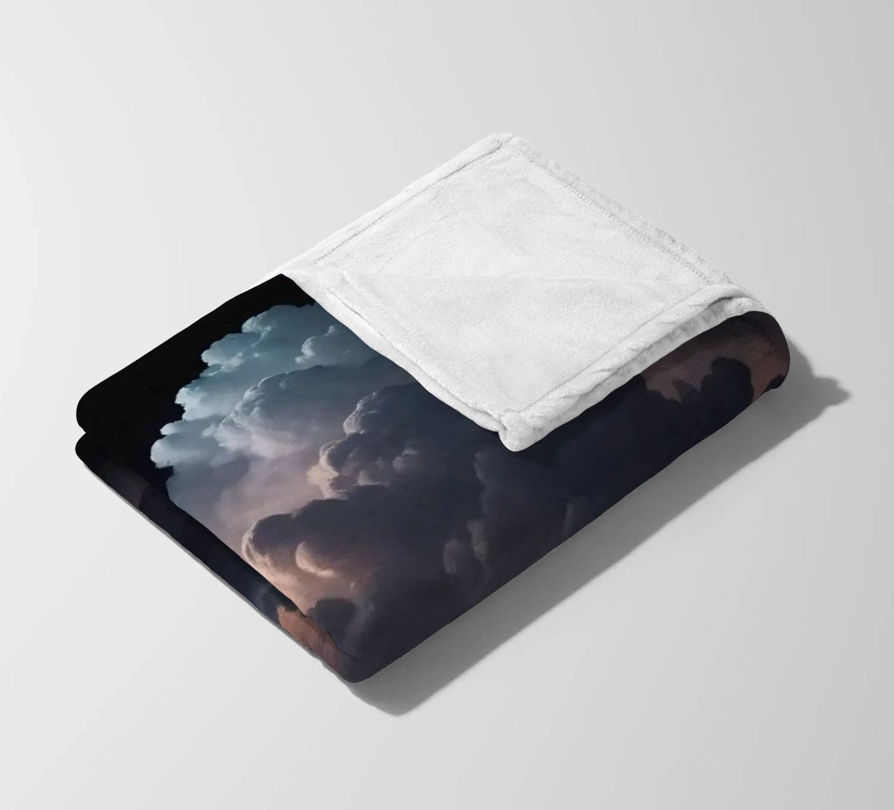 cloud formation creates a stunning abstract background fleece blanket by DesignDoodle