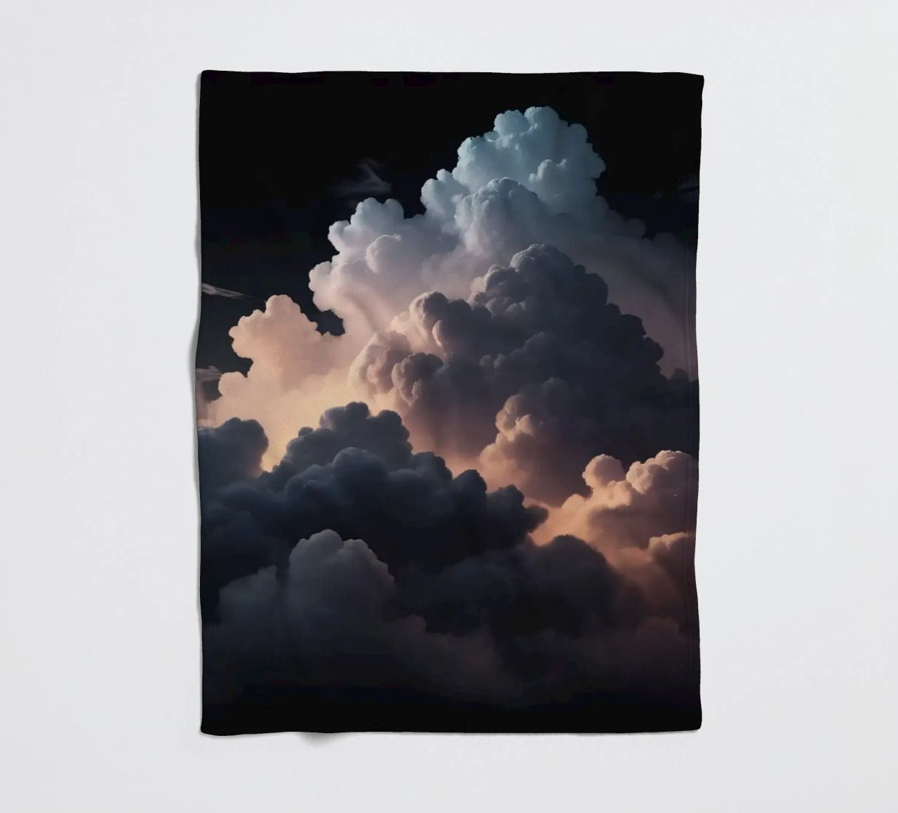 cloud formation creates a stunning abstract background fleece blanket by DesignDoodle