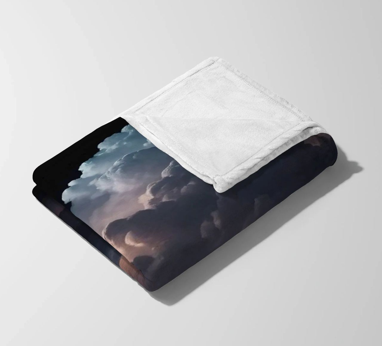 cloud formation creates a stunning abstract background fleece blanket by DesignDoodle