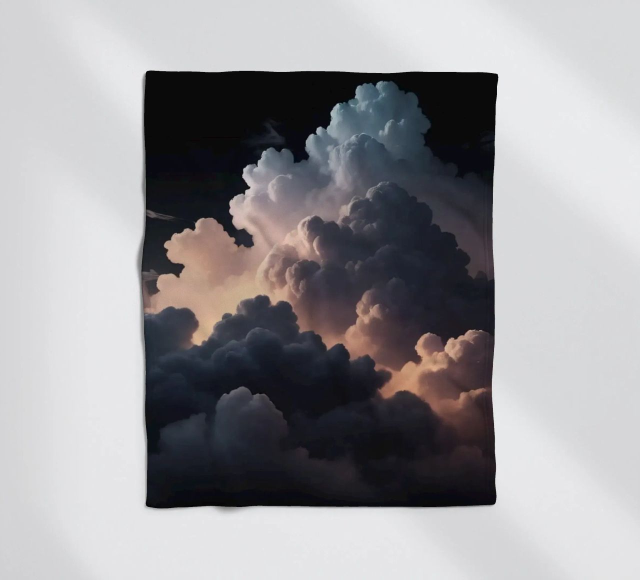 cloud formation creates a stunning abstract background fleece blanket by DesignDoodle