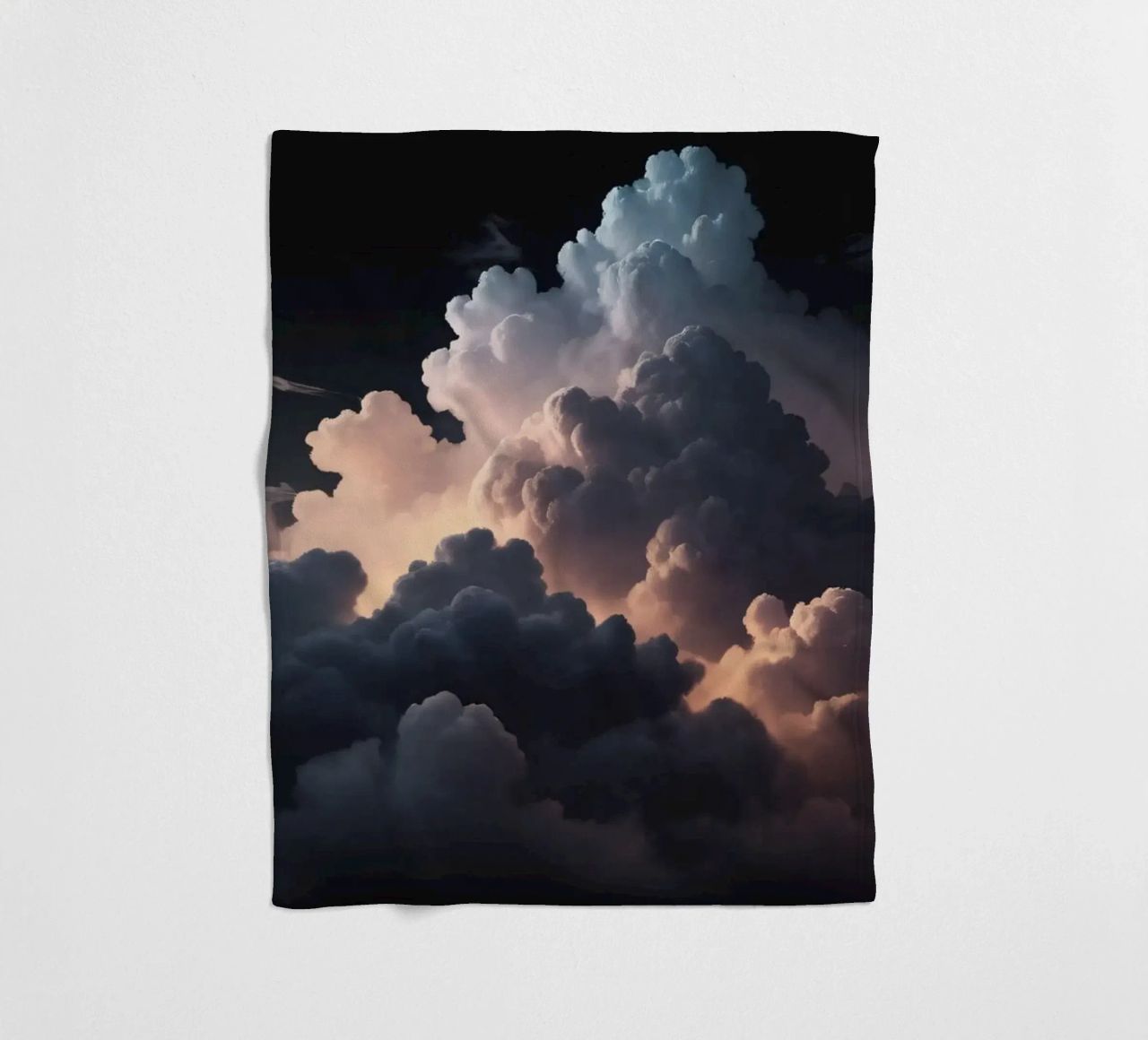 cloud formation creates a stunning abstract background fleece blanket by DesignDoodle