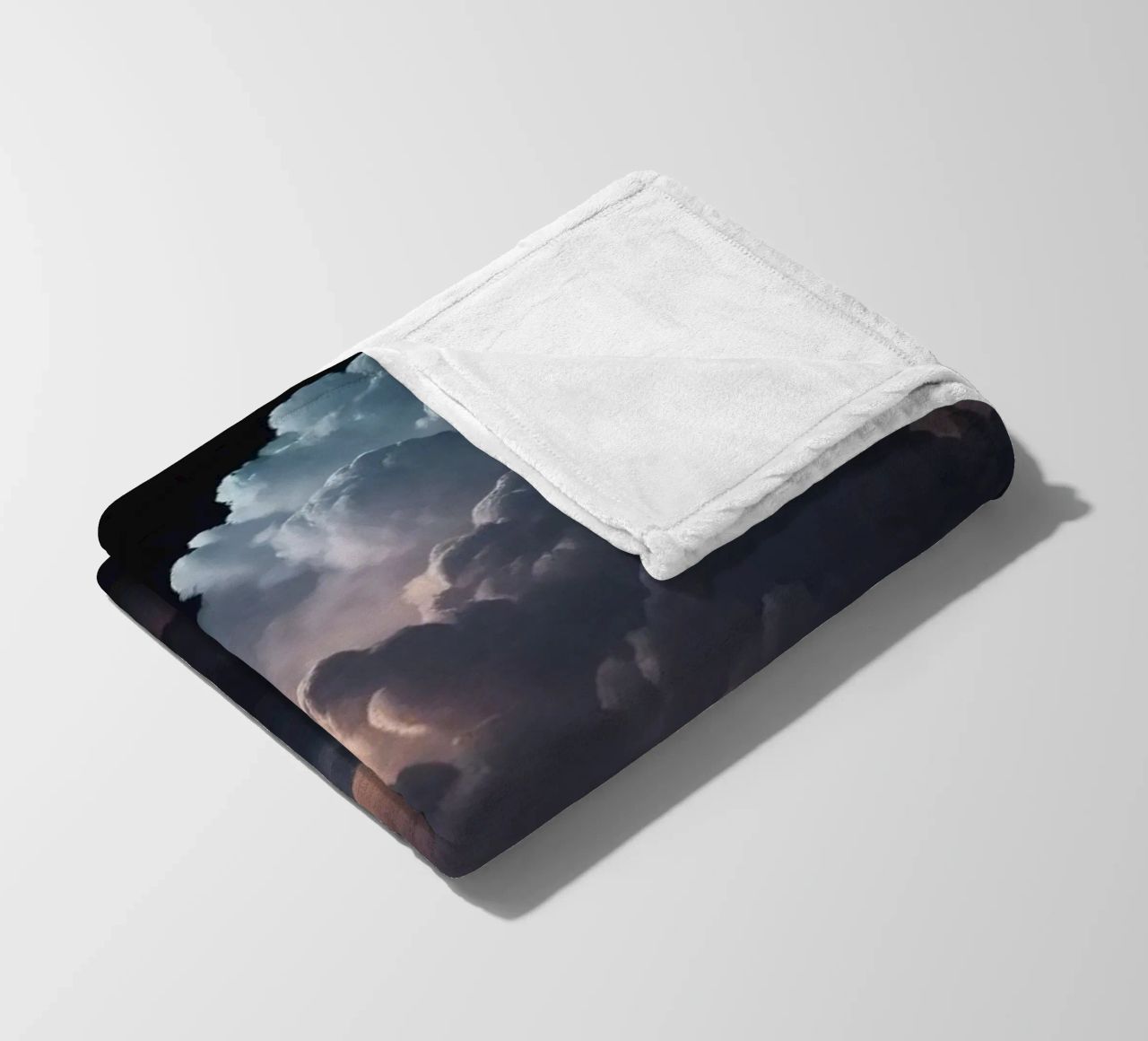 cloud formation creates a stunning abstract background fleece blanket by DesignDoodle