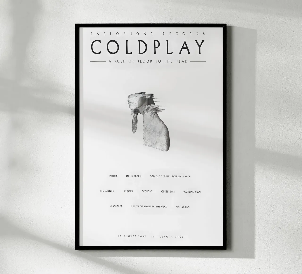 A Rush of Blood to the Head – Coldplay poster da Attaboy Dsgn