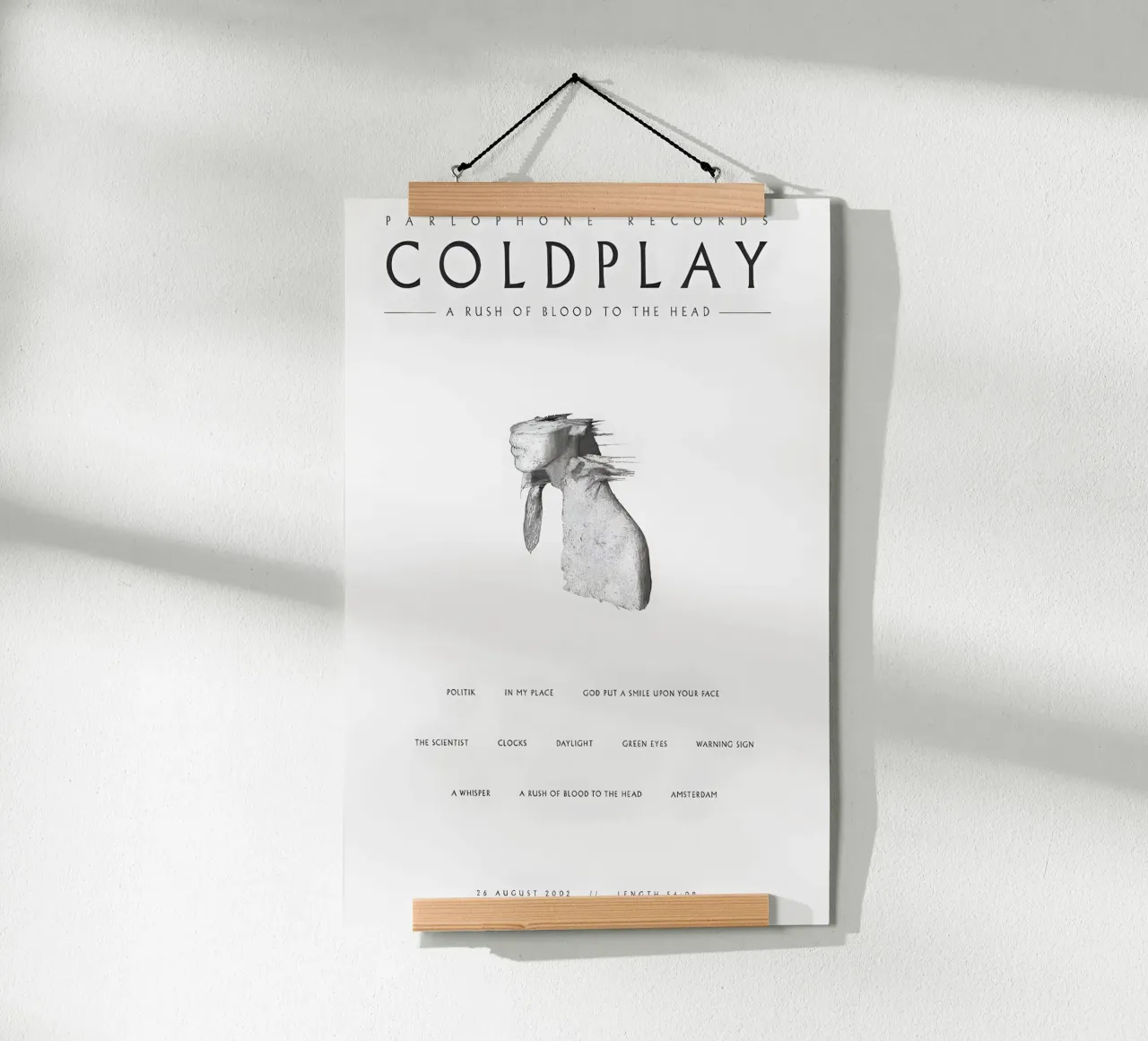 A Rush of Blood to the Head – Coldplay poster da Attaboy Dsgn