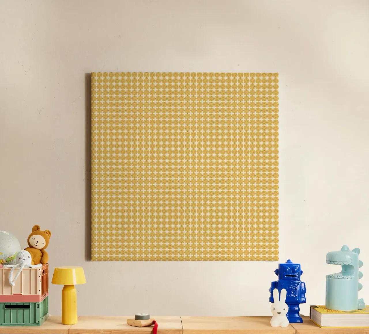 Harmony golden pattern canvas by Little Dean