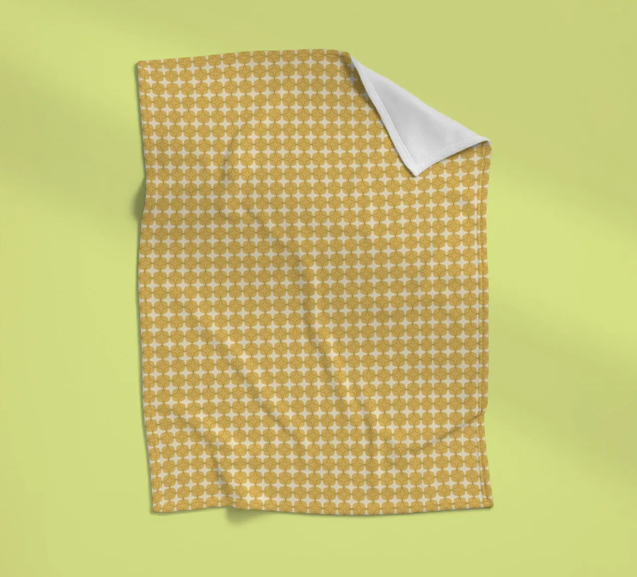 Harmony golden pattern fleece blanket by Little Dean