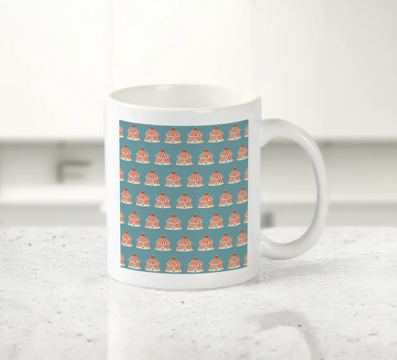 Zirkuszelt tazza in ceramica da Miriam Dück Pattern Design & Art