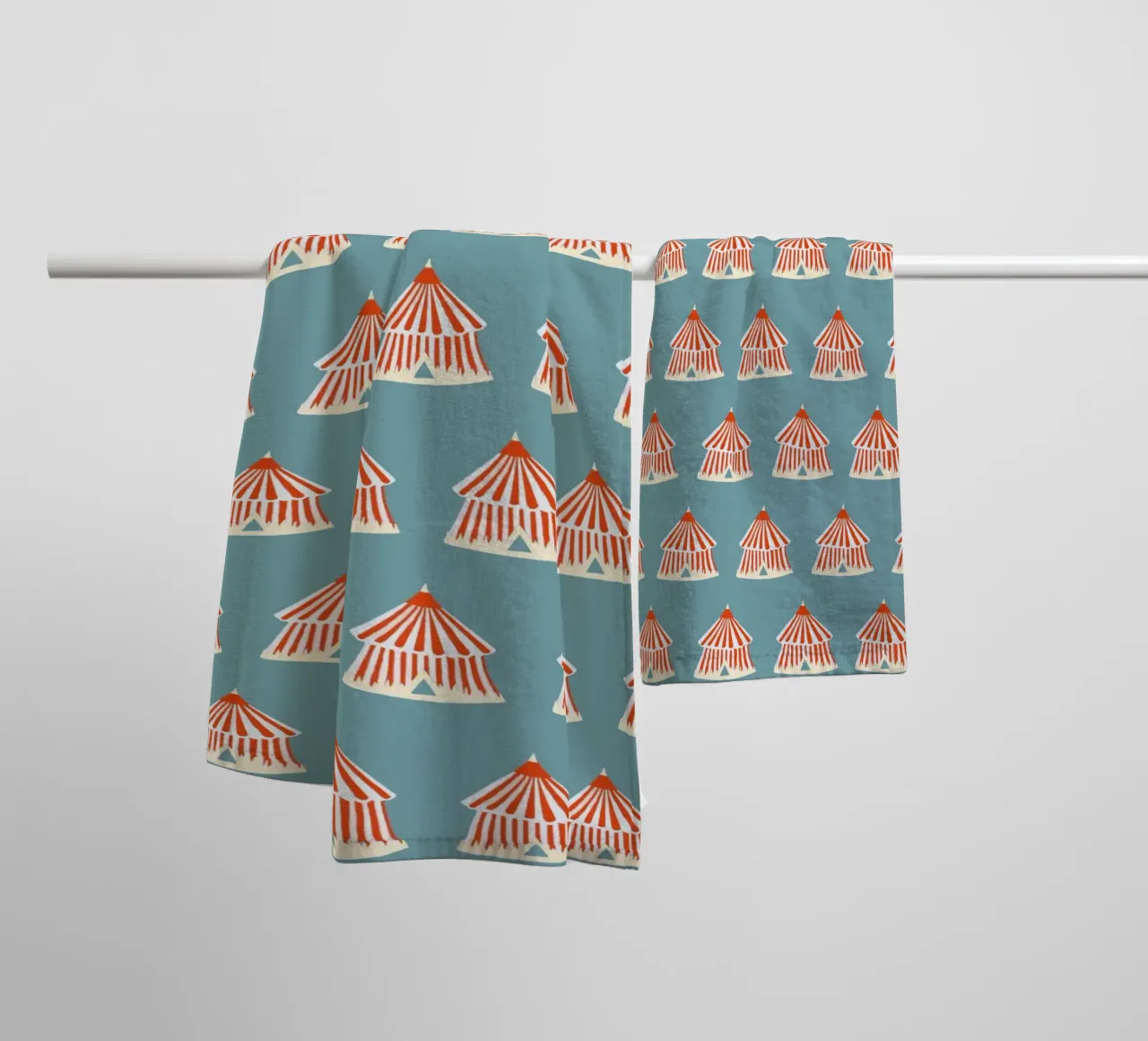 Zirkuszelt asciugamano da bagno da Miriam Dück Pattern Design & Art
