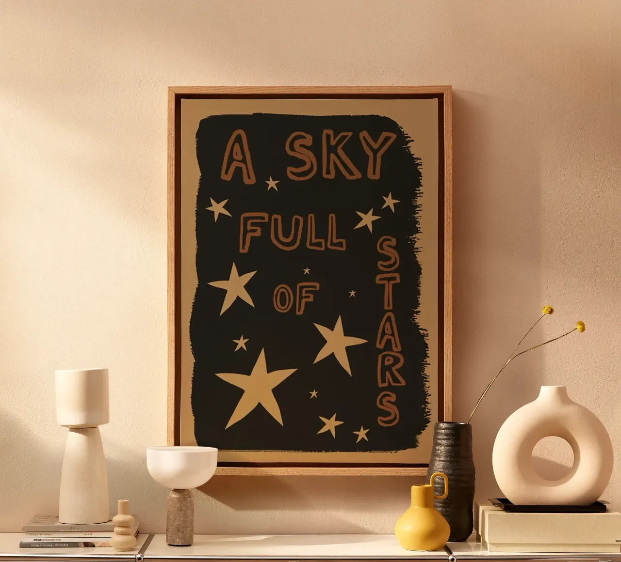 A Sky Full of Stars – Coldplay tela con Cornice a cassetta da Attaboy Dsgn