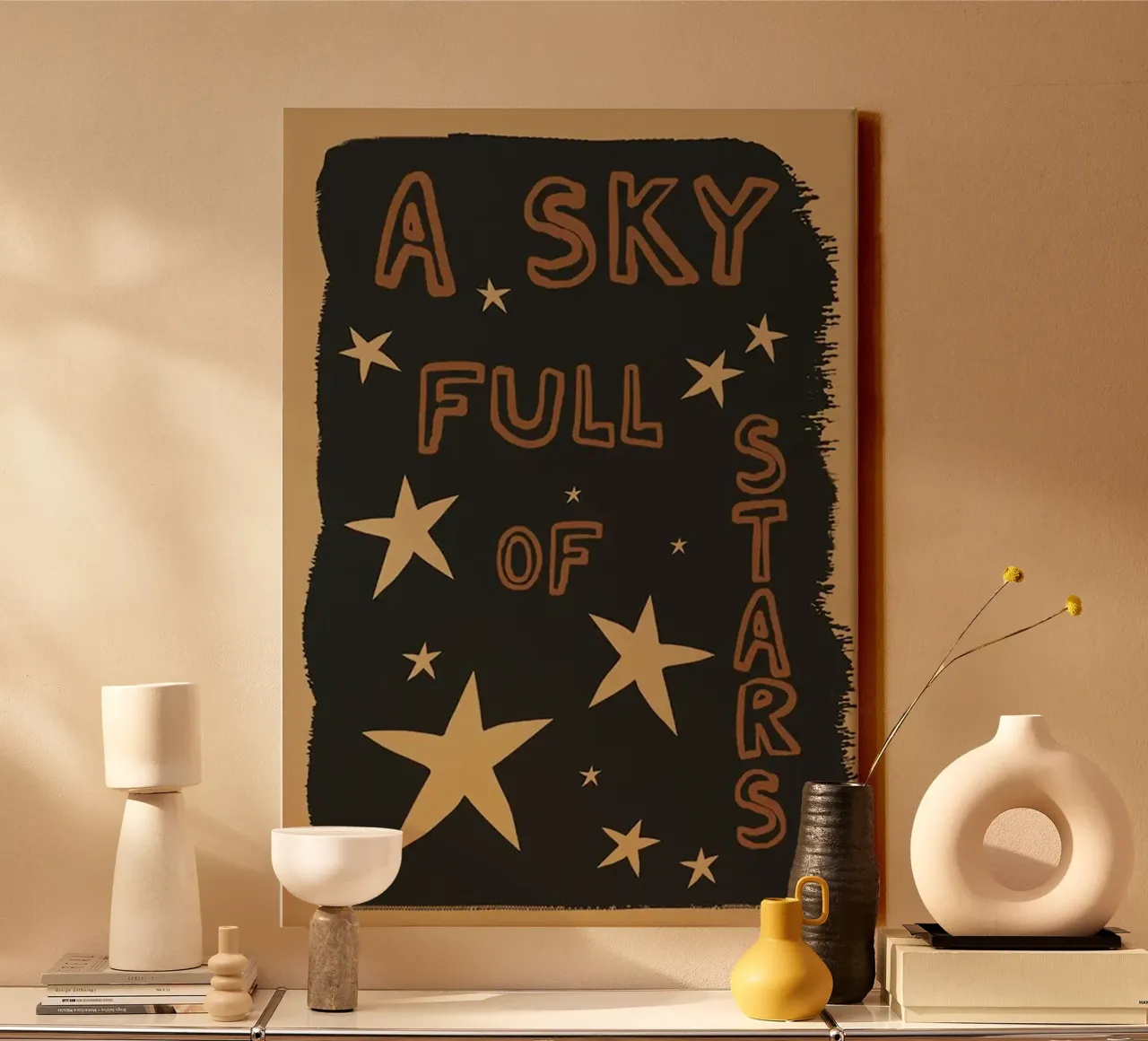 A Sky Full of Stars – Coldplay tela con Cornice a cassetta da Attaboy Dsgn