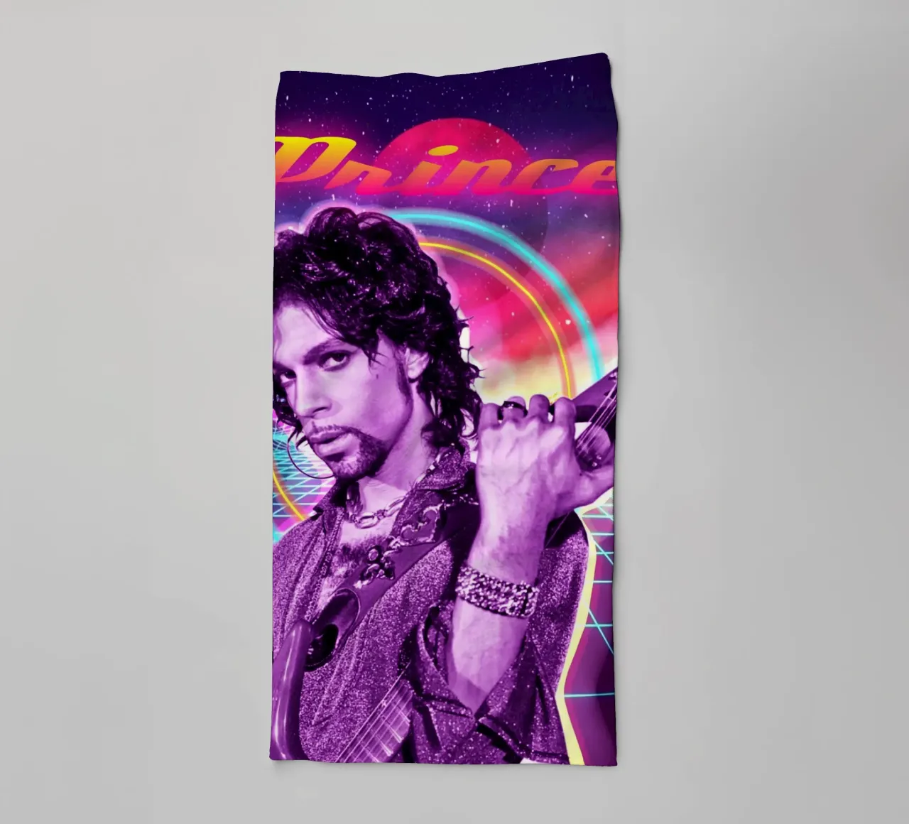 Prince retro style towel by Lembayung art