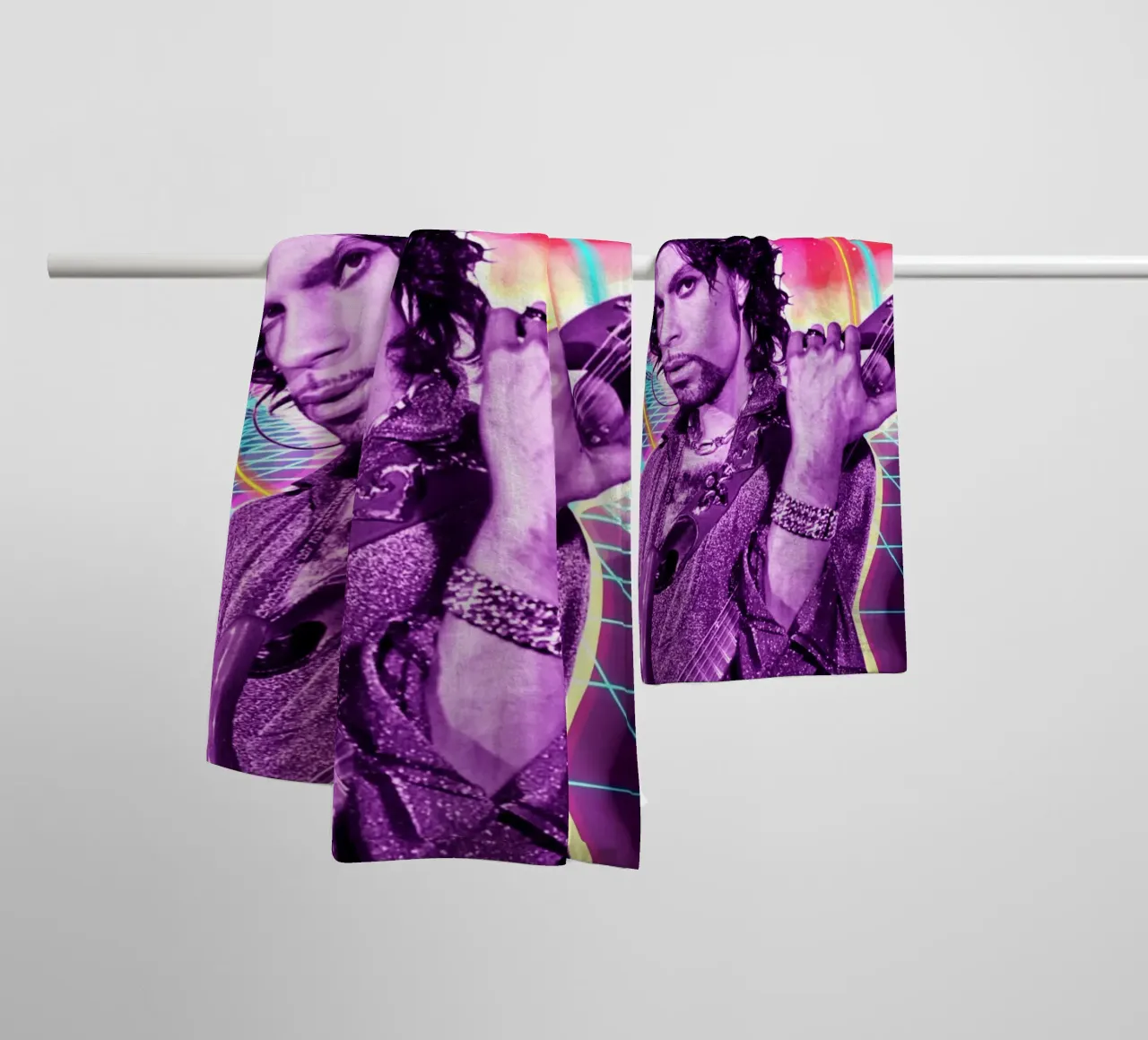 Prince retro style towel by Lembayung art