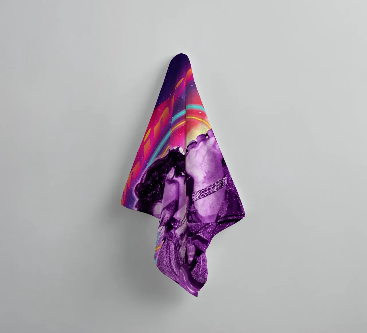 Prince retro style towel by Lembayung art