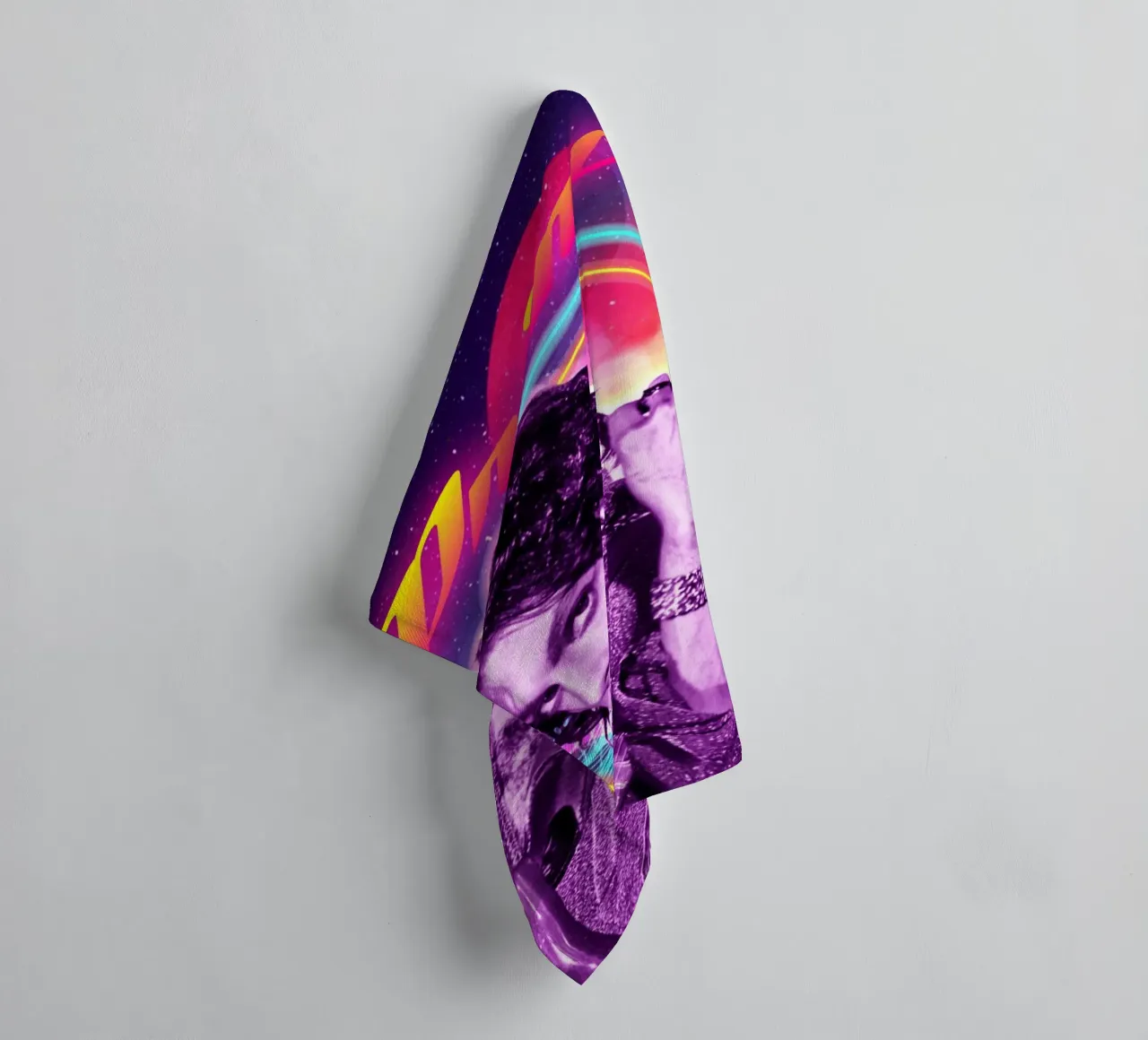 Prince retro style towel by Lembayung art