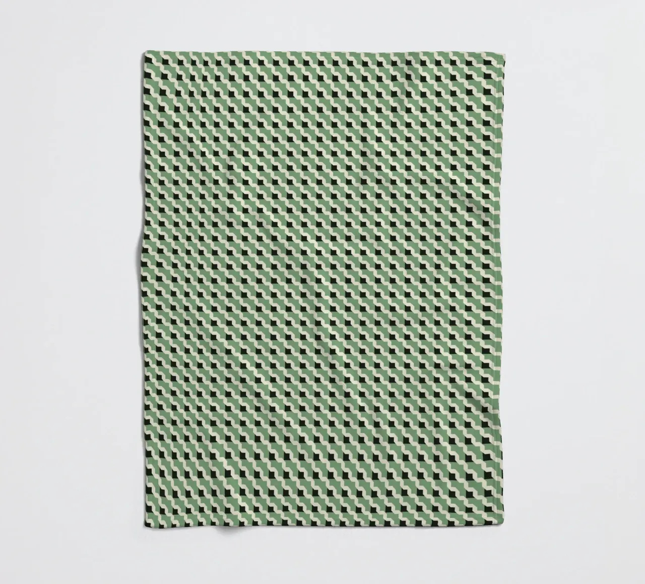 Diagonal geometry checkers fleece blanket by Little Dean