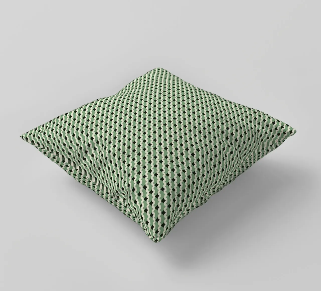 Diagonal geometry checkers decorative cushion by Little Dean
