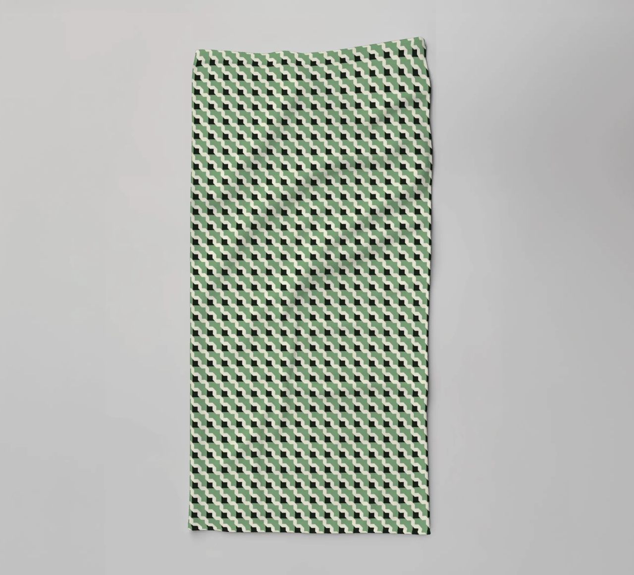 Diagonal geometry checkers towel by Little Dean