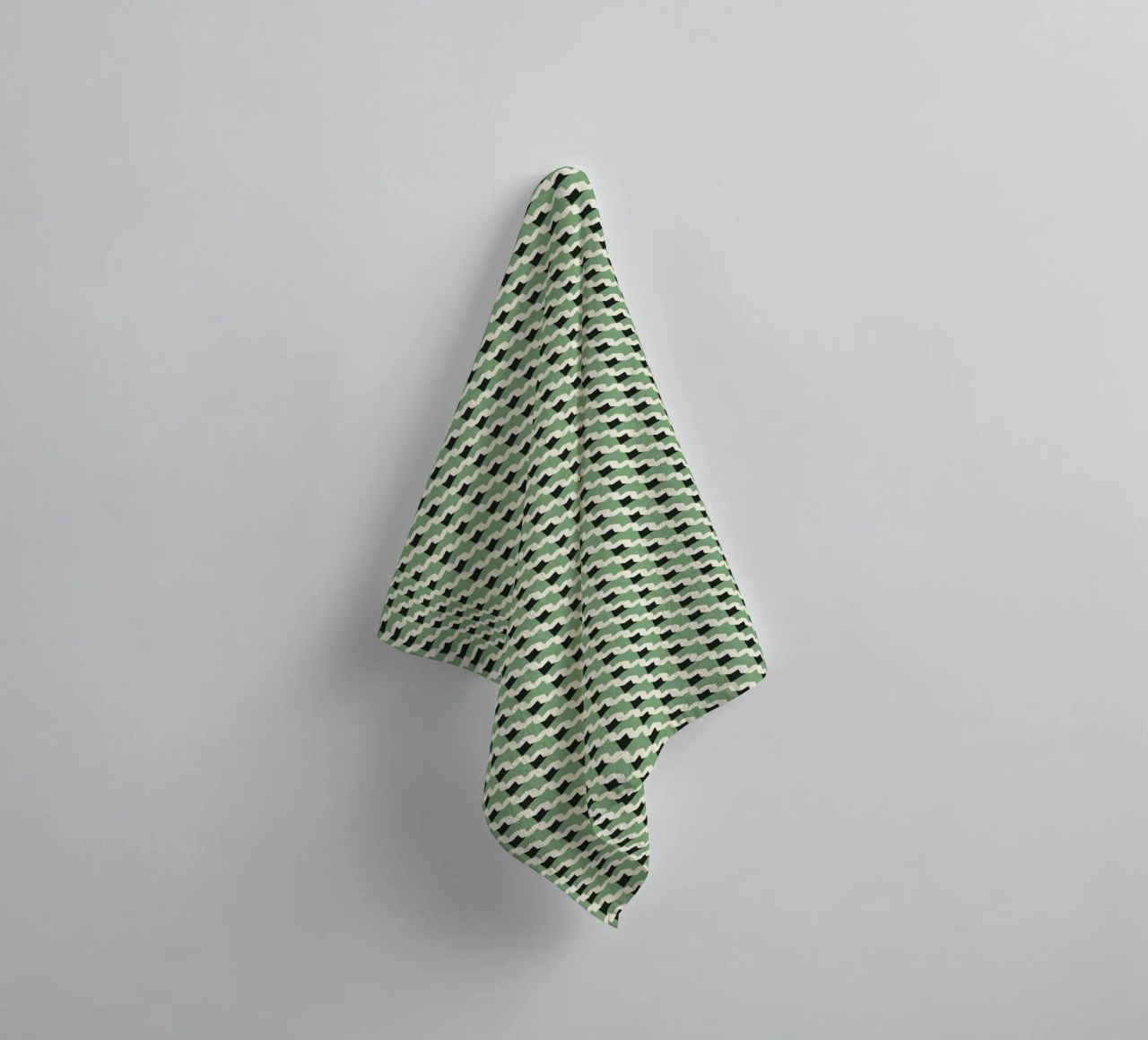 Diagonal geometry checkers towel by Little Dean
