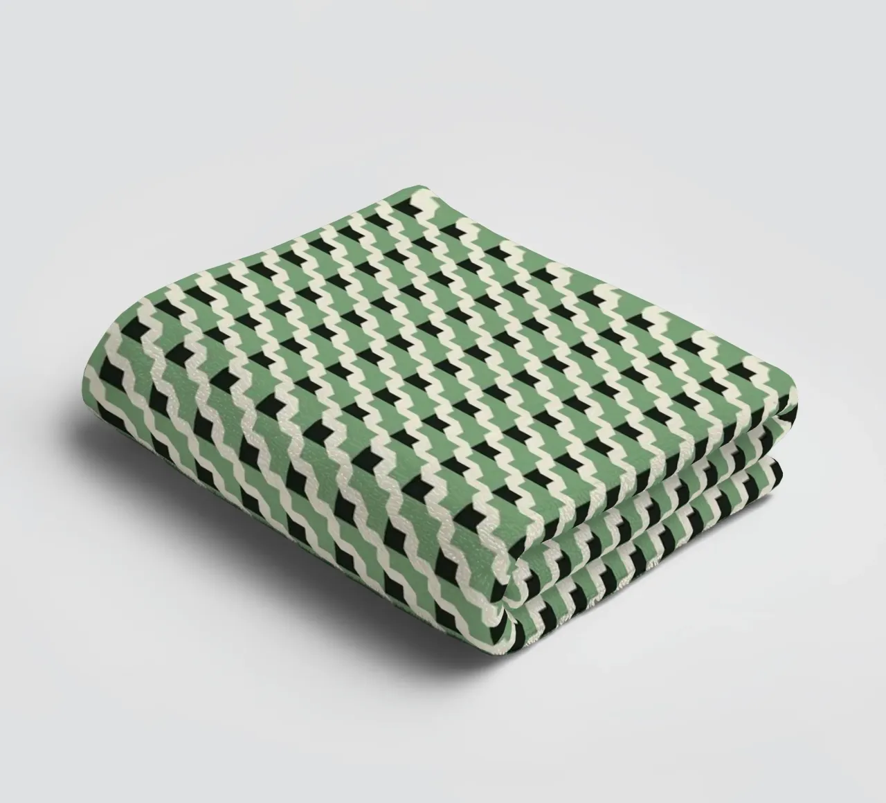 Diagonal geometry checkers towel by Little Dean
