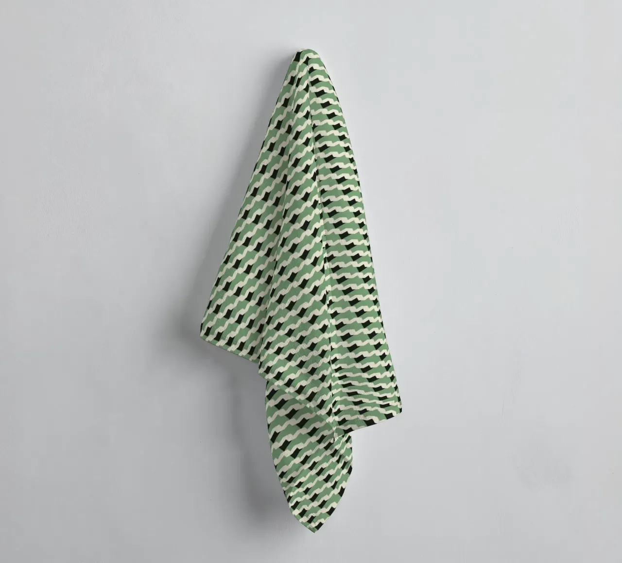 Diagonal geometry checkers towel by Little Dean