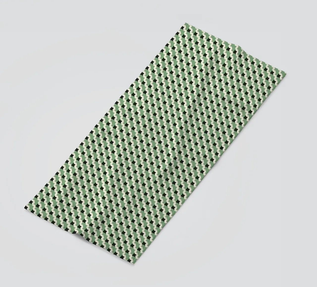 Diagonal geometry checkers beach towel by Little Dean