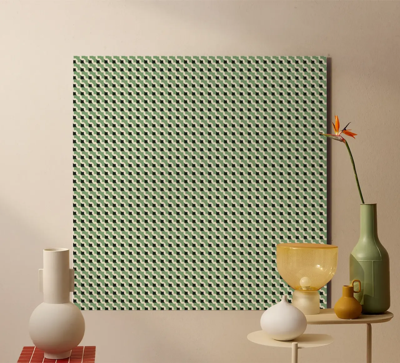 Diagonal geometry checkers alu-dibond by Little Dean