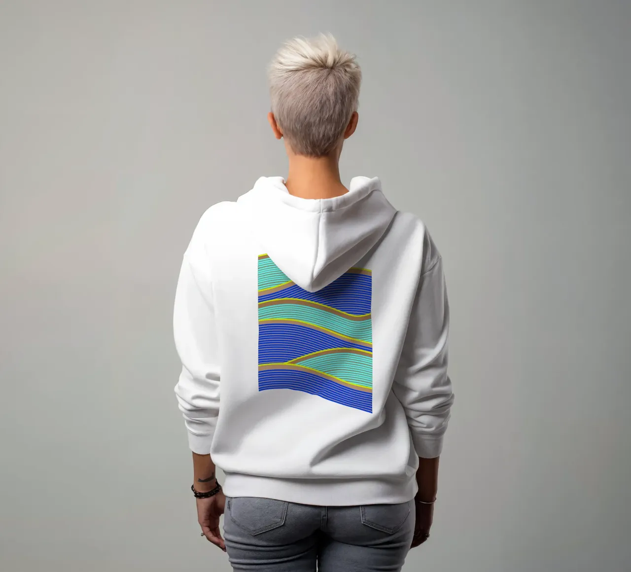 Tempi felici Onde al neon felpa con cappuccio da SilverPegasus