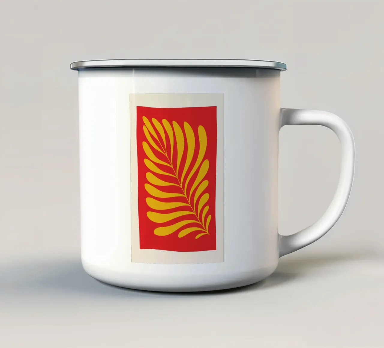 Fern in Red tazza in smalto da Pure