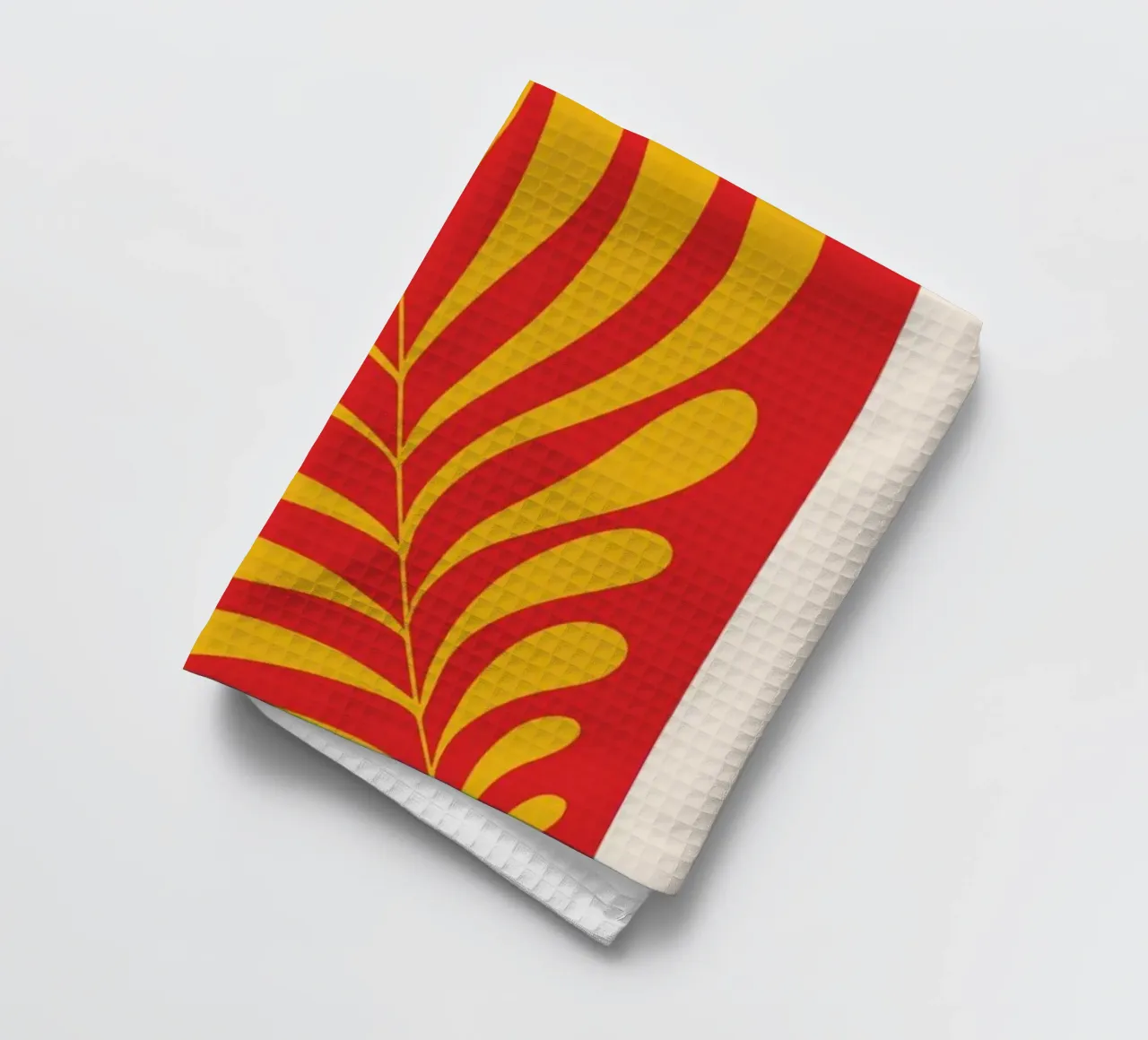 Fern in Red Geschirrtuch von Pure