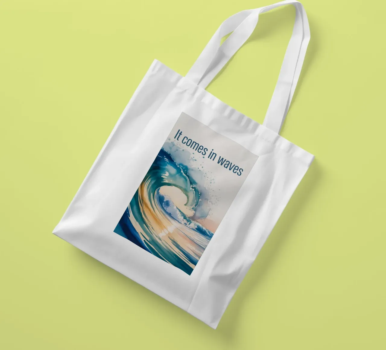 IT COMES IN WAVES borsa in juta da 20 Farben