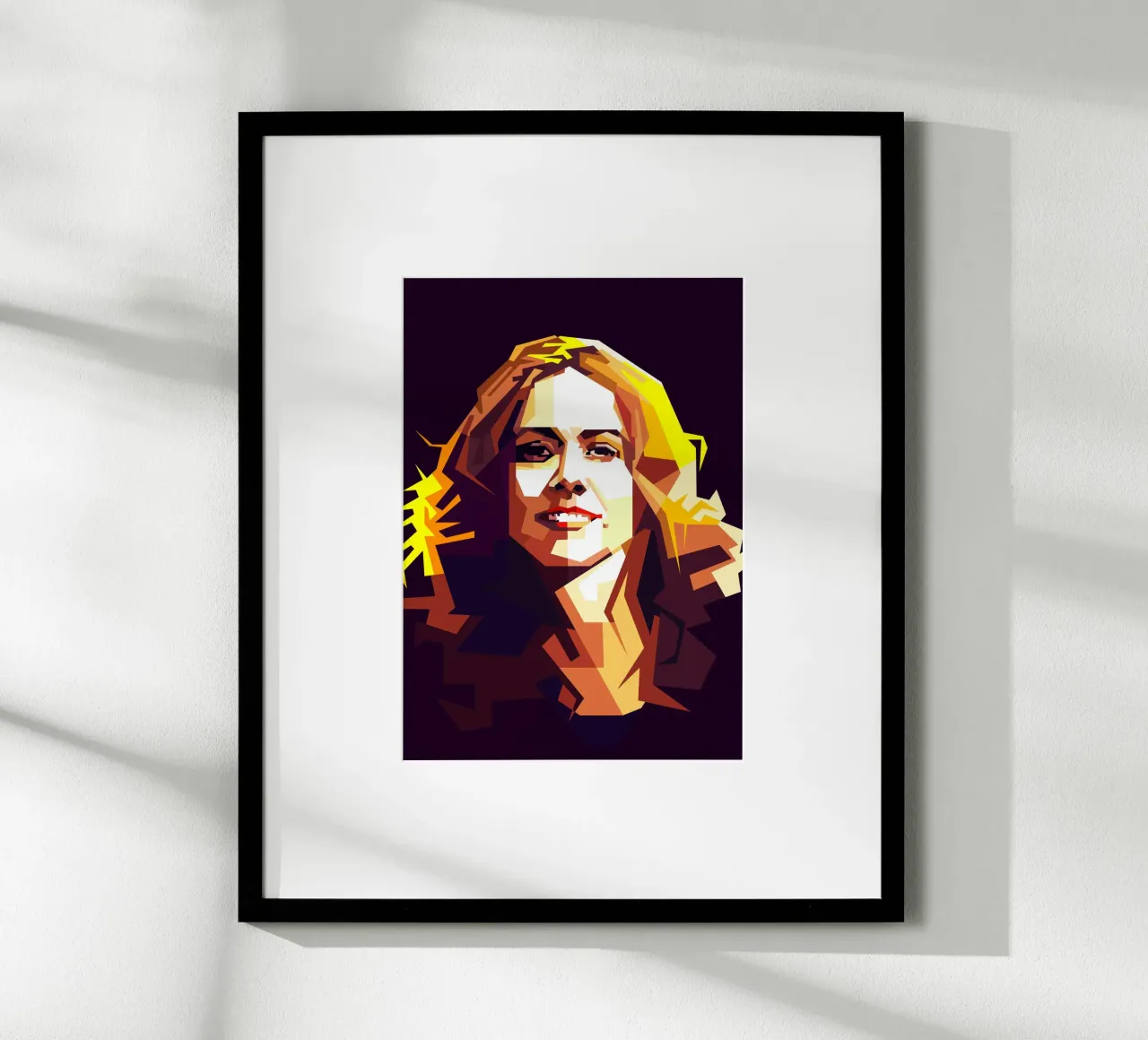 Sheryl Crow Cantante americana Stile retrò di tendenza ora poster con telaio in alluminio da Artkreator