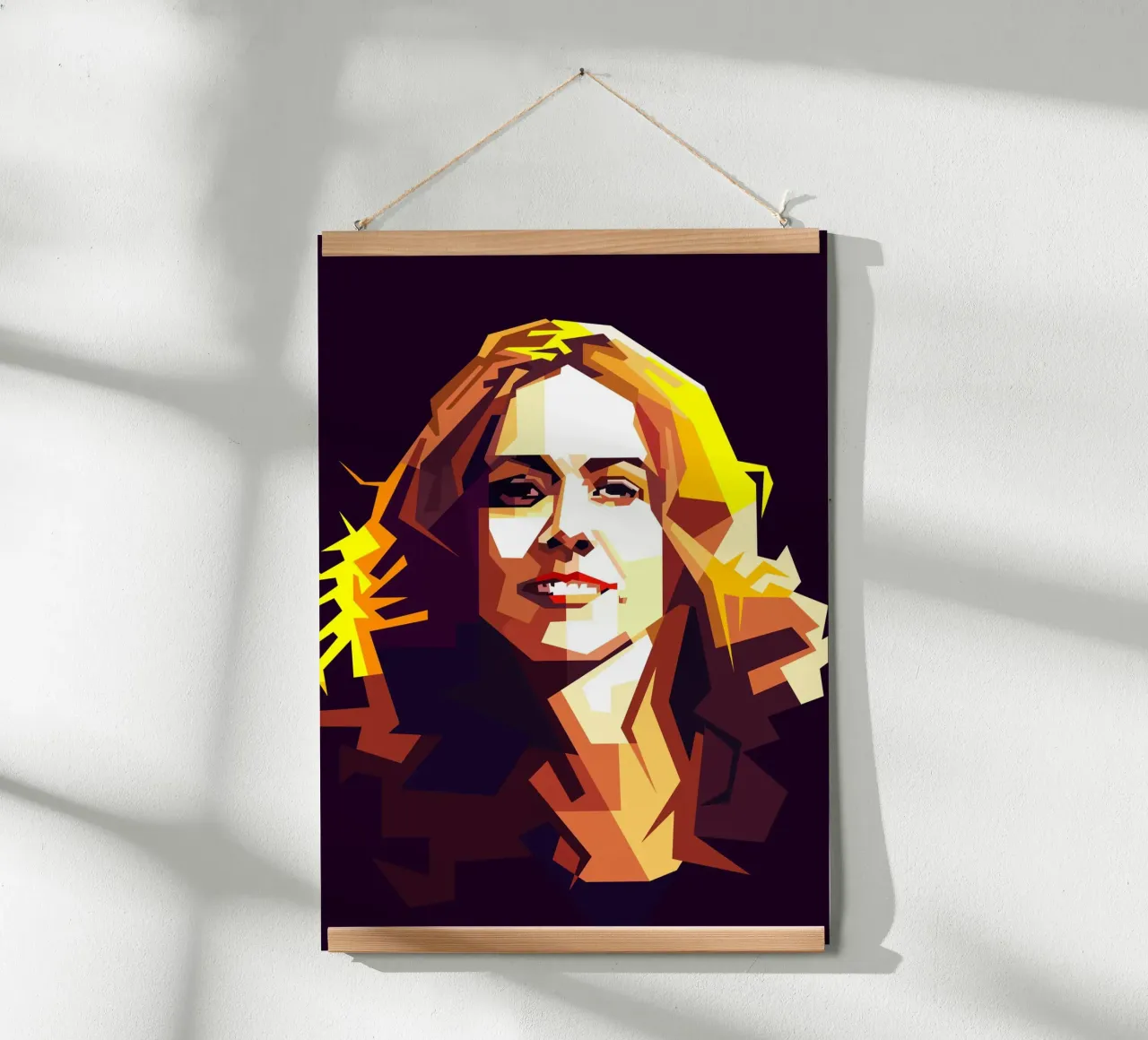 Sheryl Crow Cantante americana Stile retrò di tendenza ora poster con telaio in alluminio da Artkreator