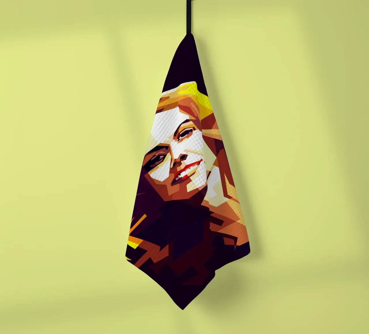 Sheryl Crow American Singer Retro Style Trending Now tea towel by Artkreator
