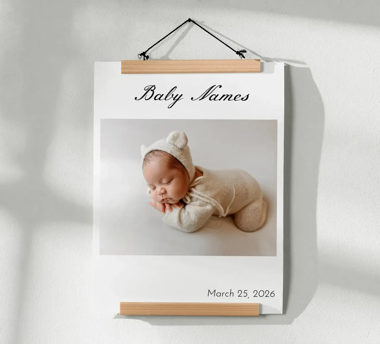 Nascita personalizzata del bambino poster con telaio in legno da NEWEST CUSTOM SHOP