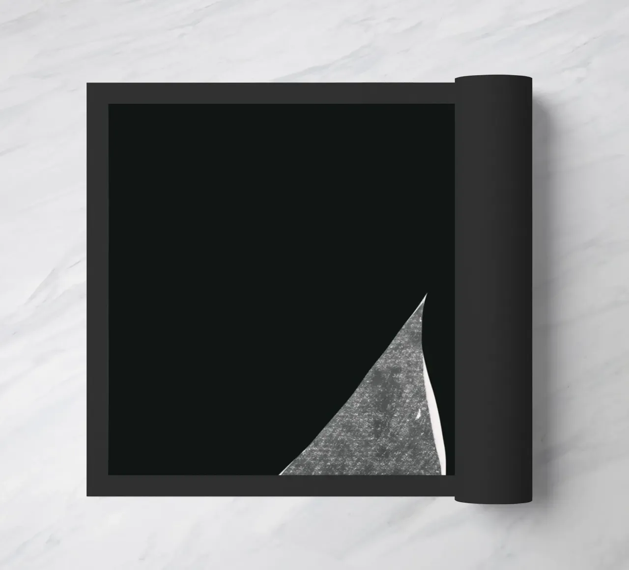 Black composition 01 doormat by Little Dean