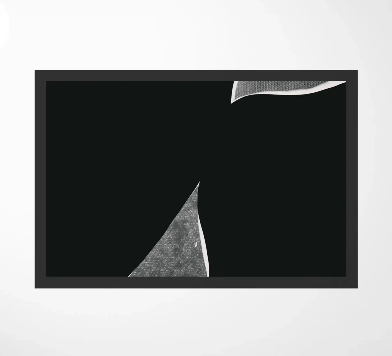 Black composition 01 doormat by Little Dean