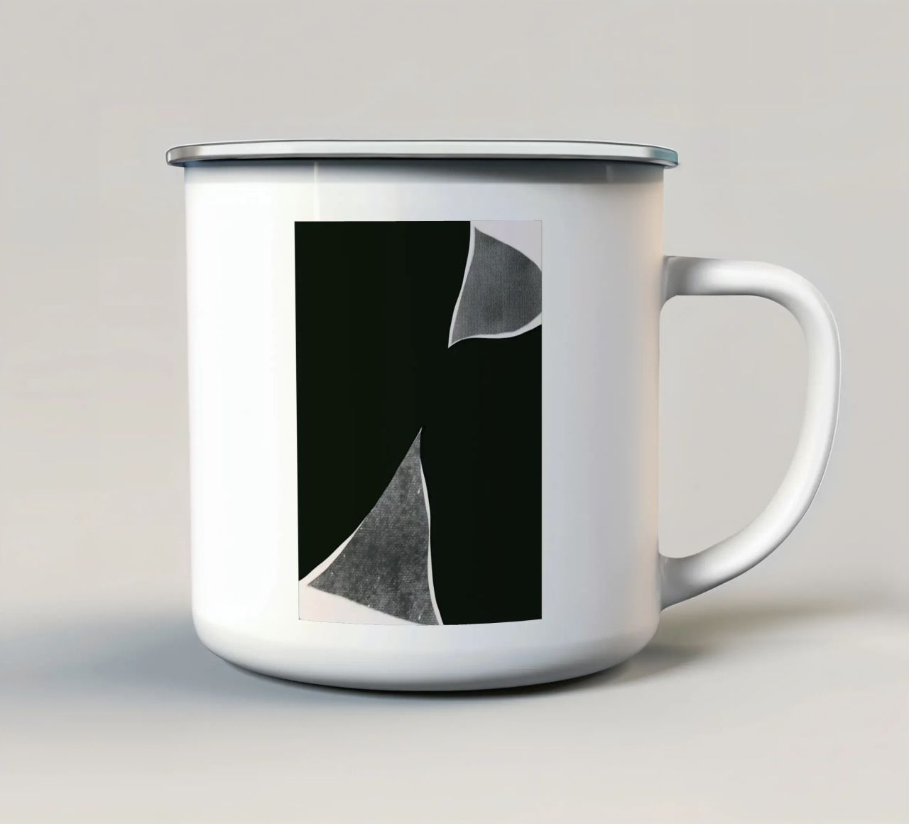 Composizione nera 01 tazza in smalto da Little Dean