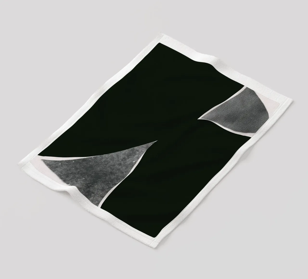 Composizione nera 01 coperta in pile da Little Dean
