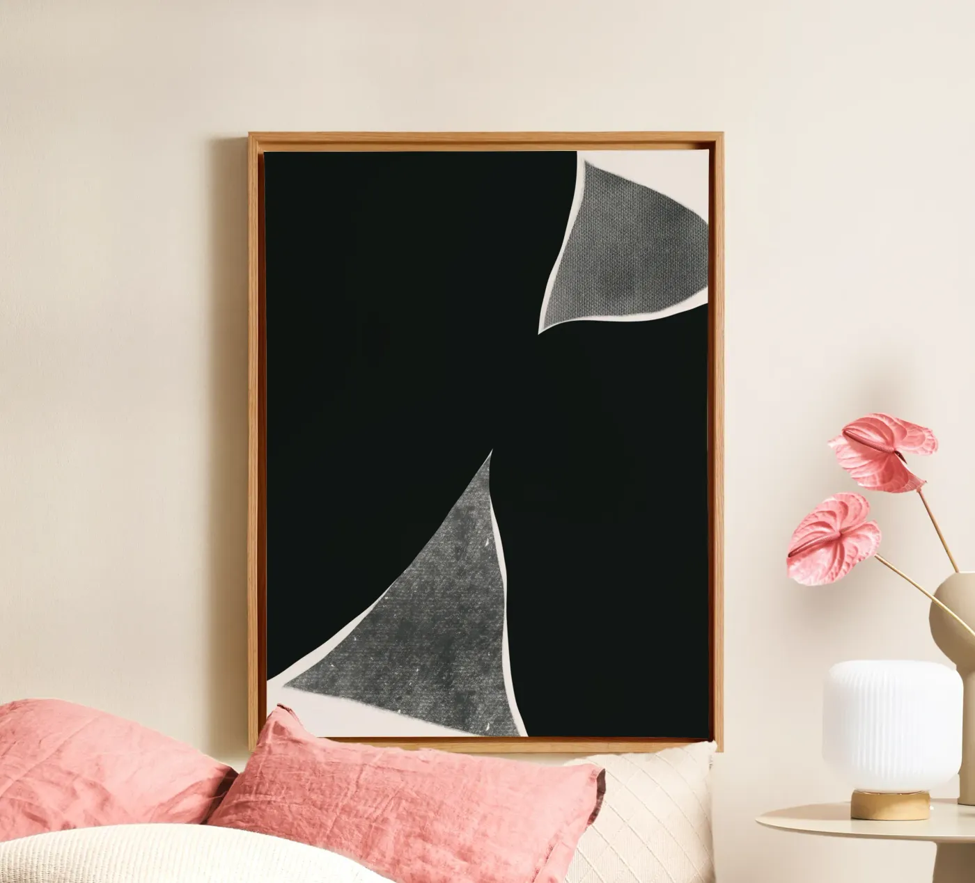 Black composition 01 canvas by Little Dean