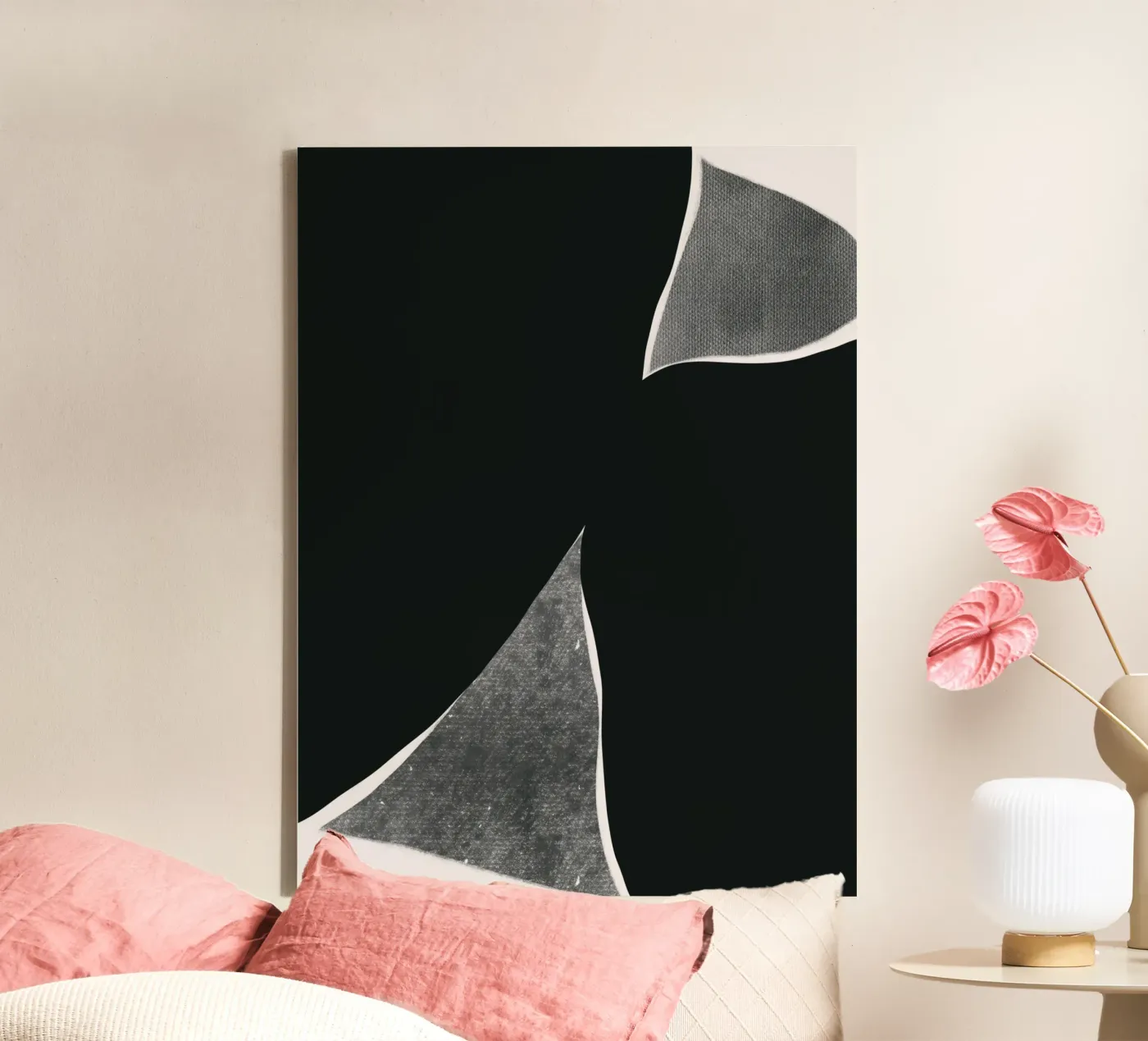 Black composition 01 canvas by Little Dean