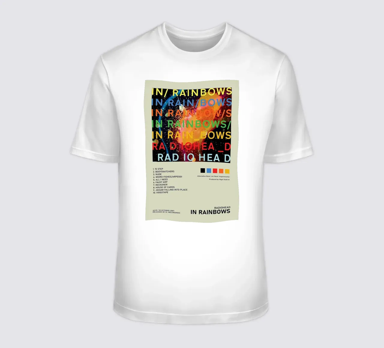 In Rainbows Radiohead t-shirt da Attaboy Dsgn