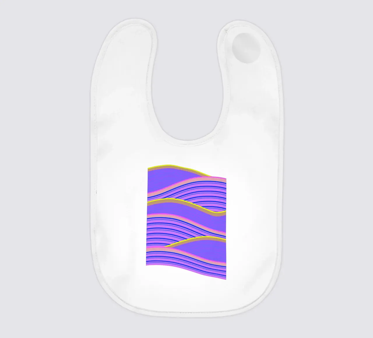 Happy Times Lavender Hills baby bib by SilverPegasus
