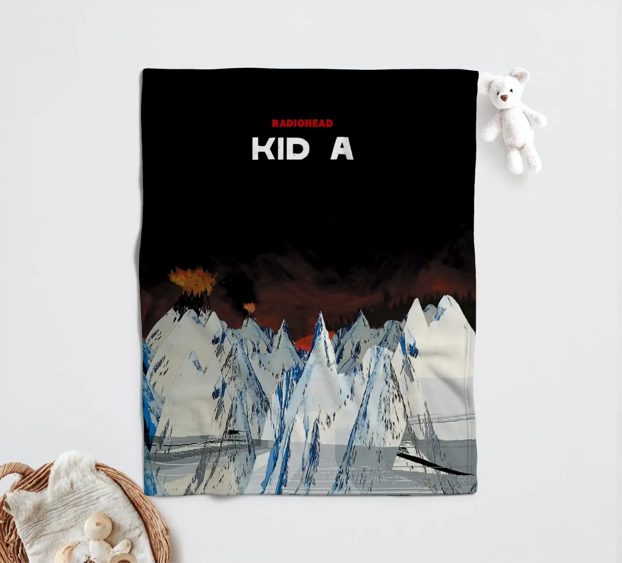 Kid A RAdiohead coperta in pile da Attaboy Dsgn