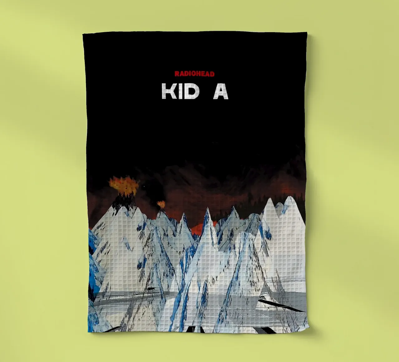 Kid A RAdiohead canovaccio da cucina da Attaboy Dsgn