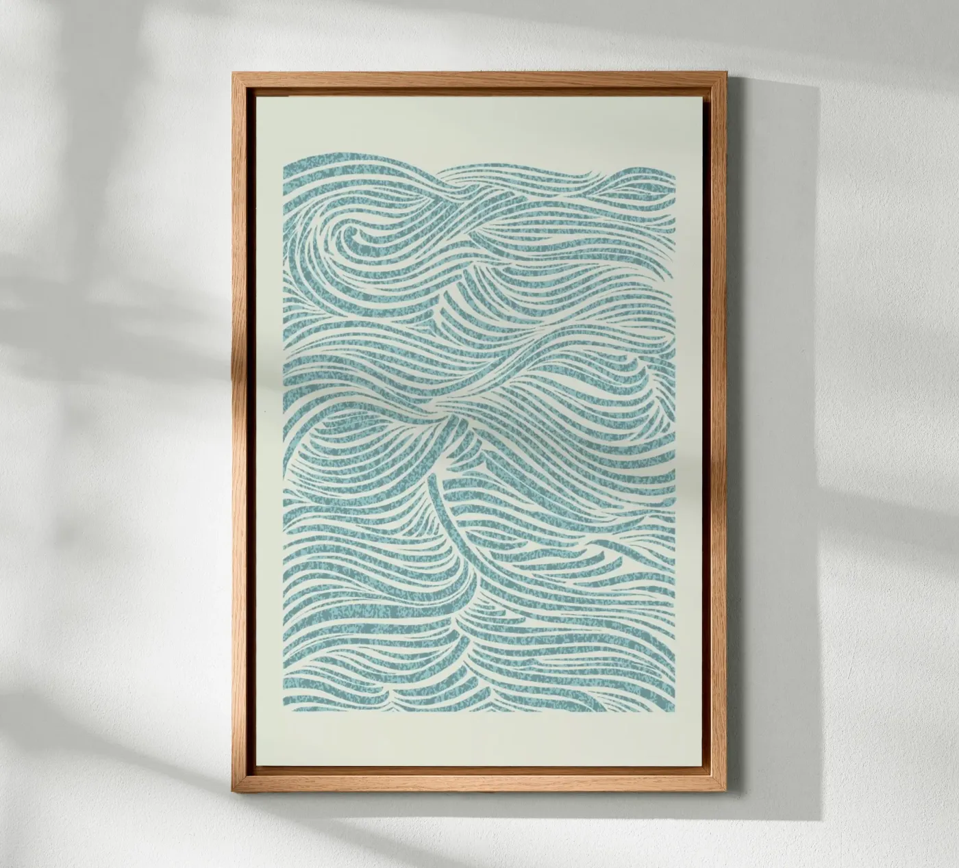 Riptide Leinwand mit Schattenfugenrahmen von Graphite