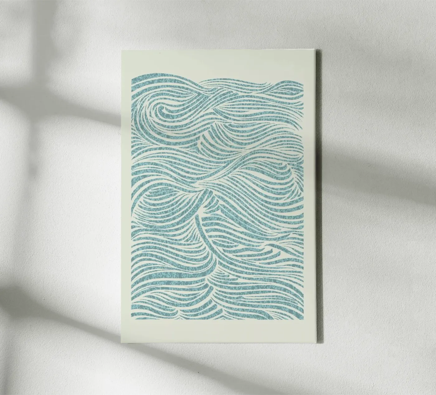 Riptide Leinwand mit Schattenfugenrahmen von Graphite