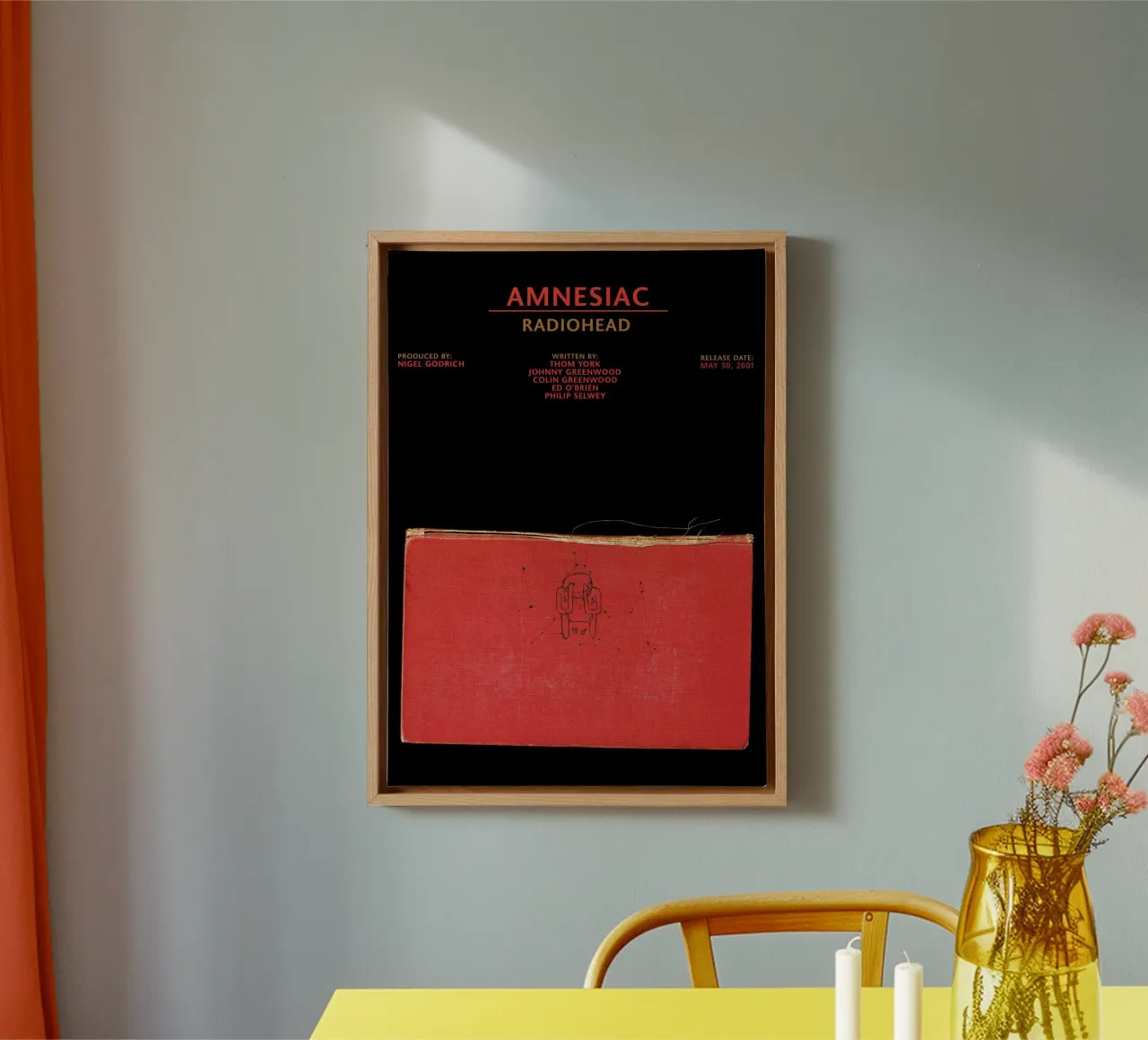 Amnesiac — Radiohead tela con Cornice a cassetta da Attaboy Dsgn