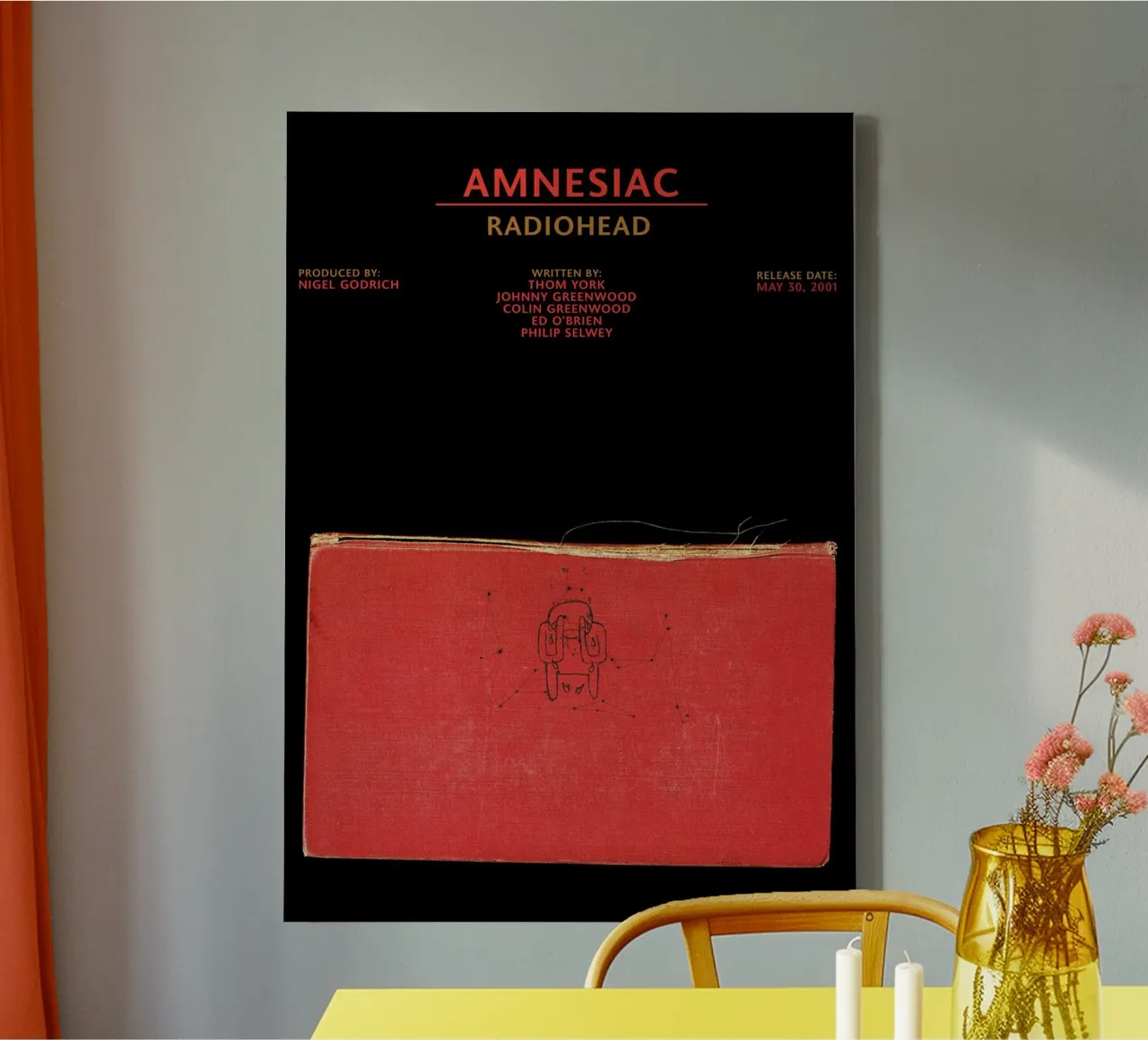 Amnesiac — Radiohead tela con Cornice a cassetta da Attaboy Dsgn